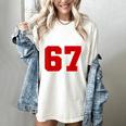 Number 67 Numbered Six Seven Baseball Jersey Style Team 67 Women's Comfort Colors T-Shirt Ivory Number 67 Numbered Six Seven Baseball Jersey Style Team 67 Women's Comfort Colors T-Shirt Ivory