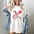 Valentine Baseball Player Drip Women's Comfort Colors T-Shirt Ivory