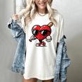 Valentines Day Baseball Heart Bat Sunglasses Men Boys Kids Women's Comfort Colors T-Shirt Ivory Valentines Day Baseball Heart Bat Sunglasses Men Boys Kids Women's Comfort Colors T-Shirt Ivory