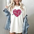 Valentine's Day Baseball Heart Softball Player Sports Lover Women's Comfort Colors T-Shirt Ivory