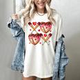 Valentines Day Drip Heart Baseball XOXO Boys Kids Men Sport Women's Comfort Colors T-Shirt Ivory