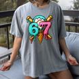 67 Baseball Ice Cream Drip Kids Women's Comfort Colors T-Shirt Gray
