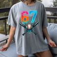 67 Baseball Meme Cool Drip Number 67 Player Or 67th Birthday Women's Comfort Colors T-Shirt Gray