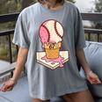 67 Tee Baseball Creamy Dripping Graphic Sixty-Seven Clothes Women's Comfort Colors T-Shirt Gray