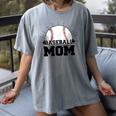 American Flag Patriotic Game Day Baseball Mom Women's Comfort Colors T-Shirt Gray American Flag Patriotic Game Day Baseball Mom Women's Comfort Colors T-Shirt Gray