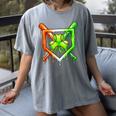 Baseball Drip Ice Cream St Patricks Day Shamrock Women's Comfort Colors T-Shirt Gray