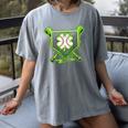 Baseball Icecream St Patrick's Day Lucky Charm Shamrock Drip Women's Comfort Colors T-Shirt Gray Baseball Icecream St Patrick's Day Lucky Charm Shamrock Drip Women's Comfort Colors T-Shirt Gray