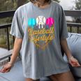 Baseball Lifestyle Baseball Drip Icecream Women's Comfort Colors T-Shirt Gray Baseball Lifestyle Baseball Drip Icecream Women's Comfort Colors T-Shirt Gray