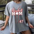 Baseball Mom 47 Number 47 Jersey Team Numbered Jersey Women's Comfort Colors T-Shirt Gray Baseball Mom 47 Number 47 Jersey Team Numbered Jersey Women's Comfort Colors T-Shirt Gray