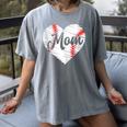 Baseball Mom Heart Mother's Day Mom Grandma Mama Boys Girls Women's Comfort Colors T-Shirt Gray Baseball Mom Heart Mother's Day Mom Grandma Mama Boys Girls Women's Comfort Colors T-Shirt Gray
