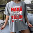 Baseball Mom Mama Baseball Lover Sport Mother's Day Women's Comfort Colors T-Shirt Gray
