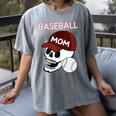 Baseball Mom Skull Sports Skeleton Women's Comfort Colors T-Shirt Gray