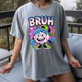 Bruh Baseball Drip Boys Youth Ice Cream Dripping Baseball Women's Comfort Colors T-Shirt Gray Bruh Baseball Drip Boys Youth Ice Cream Dripping Baseball Women's Comfort Colors T-Shirt Gray