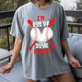 Cute Baseball Mom Out Of Your League Mommy Sports Players Women's Comfort Colors T-Shirt Gray