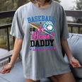 Gender Reveal Baseball Or Bows Daddy Loves You Women's Comfort Colors T-Shirt Gray