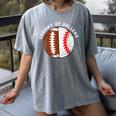 Grammy Of Ballers Football Baseball Grandma Grammy Women's Comfort Colors T-Shirt Gray
