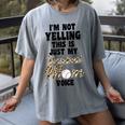 I'm Not Yelling This Is Baseball Mom Baseball Women's Comfort Colors T-Shirt Gray I'm Not Yelling This Is Baseball Mom Baseball Women's Comfort Colors T-Shirt Gray