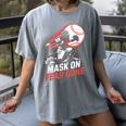 Mask On Fear Gone Baseball Catcher Softball Women's Comfort Colors T-Shirt Gray