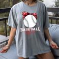 Softball Baseball Mom Floral Tee Mother's Day Women's Comfort Colors T-Shirt Gray