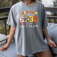 I Survived 6733 Days Of 3rd Grade Baseball Football 100 Day Women's Comfort Colors T-Shirt Gray I Survived 6733 Days Of 3rd Grade Baseball Football 100 Day Women's Comfort Colors T-Shirt Gray