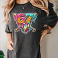 67 Baseball Ice Cream Drip Number Women's Comfort Colors T-Shirt Pepper