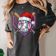 Baseball Christmas Santa Hat Baseball Christmas Drip Women's Comfort Colors T-Shirt Pepper Baseball Christmas Santa Hat Baseball Christmas Drip Women's Comfort Colors T-Shirt Pepper