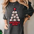 Baseball Christmas Tree Proud Baseball Mom Tee Women's Comfort Colors T-Shirt Pepper