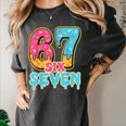 Baseball Drip Number 67 Player Trendy 6 7 Meme Women's Comfort Colors T-Shirt Pepper