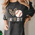 Baseball Game Day Vibes Baseball Mom Mama Leopard Cute Women's Comfort Colors T-Shirt Pepper
