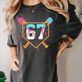 Baseball Ice Cream Drip Number 67 Player Six Seven Meme 6 7 Women's Comfort Colors T-Shirt Pepper Baseball Ice Cream Drip Number 67 Player Six Seven Meme 6 7 Women's Comfort Colors T-Shirt Pepper