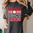 Baseball Mom Since 2008 Women's Comfort Colors T-Shirt Pepper Baseball Mom Since 2008 Women's Comfort Colors T-Shirt Pepper