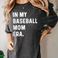 In My Baseball Mom Era Son Baseball Player Pitcher Catcher Women's Comfort Colors T-Shirt Pepper