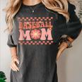 Baseball Mom Baseball Player Mama Women Groovy Women's Comfort Colors T-Shirt Pepper Baseball Mom Baseball Player Mama Women Groovy Women's Comfort Colors T-Shirt Pepper