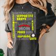 Baseball Mom Traits For Great Mothers Grey And Yellow Women's Comfort Colors T-Shirt Pepper