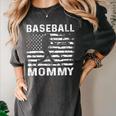 Baseball Mommy Mom USA Flag 4th Of July Women's Comfort Colors T-Shirt Pepper Baseball Mommy Mom USA Flag 4th Of July Women's Comfort Colors T-Shirt Pepper