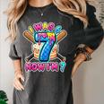Blue Checkered I Was 6 Now I'm 7 Birthday Cake Baseball Drip Women's Comfort Colors T-Shirt Pepper Blue Checkered I Was 6 Now I'm 7 Birthday Cake Baseball Drip Women's Comfort Colors T-Shirt Pepper