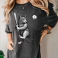 Cute Kitten Playing Baseball Hitter Bat Cool Baseball Cat Women's Comfort Colors T-Shirt Pepper Cute Kitten Playing Baseball Hitter Bat Cool Baseball Cat Women's Comfort Colors T-Shirt Pepper