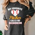 My Favorite Pitcher Calls Me MomMom Pitcher Baseball Mom Mom Women's Comfort Colors T-Shirt Pepper My Favorite Pitcher Calls Me MomMom Pitcher Baseball Mom Mom Women's Comfort Colors T-Shirt Pepper