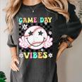 Game Day Vibes Softball Baseball Groovy Game Day Girls Women Women's Comfort Colors T-Shirt Pepper