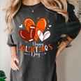 Happy Valentines Day Basketball Baseball Football Boys Women's Comfort Colors T-Shirt Pepper