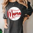 Mama Baseball Mom Women's Comfort Colors T-Shirt Pepper