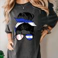 Nicaraguan Baseball Mom Nicaragua Flag Baseball Girl Women's Comfort Colors T-Shirt Pepper