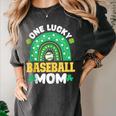 One Lucky Baseball Mom St Patricks Day Rainbow Mother Mama Women's Comfort Colors T-Shirt Pepper One Lucky Baseball Mom St Patricks Day Rainbow Mother Mama Women's Comfort Colors T-Shirt Pepper