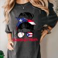 Puerto Rico Baseball Mom Messy Bun Boricua Women's Comfort Colors T-Shirt Pepper Puerto Rico Baseball Mom Messy Bun Boricua Women's Comfort Colors T-Shirt Pepper