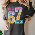 Six Seven Drip Baseball Player Number 67 Or 67th Birthday Women's Comfort Colors T-Shirt Pepper
