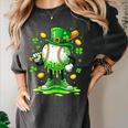 St Patrick Day Baseball Drip Ice Cream Baseball Women's Comfort Colors T-Shirt Pepper