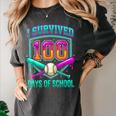 I Survived 100 Days Of School Baseball Drip Women's Comfort Colors T-Shirt Pepper