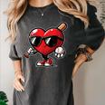 Valentines Day Baseball Heart Bat Sunglasses Men Boys Kids Women's Comfort Colors T-Shirt Pepper Valentines Day Baseball Heart Bat Sunglasses Men Boys Kids Women's Comfort Colors T-Shirt Pepper
