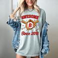 8 Year Old Boys Awesome Since 2018 Baseball Birthday Women's Comfort Colors T-Shirt Denim 8 Year Old Boys Awesome Since 2018 Baseball Birthday Women's Comfort Colors T-Shirt Denim