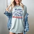 Take Me Out To The Ball Game Retro Peanuts Baseball Sports Women's Comfort Colors T-Shirt Denim